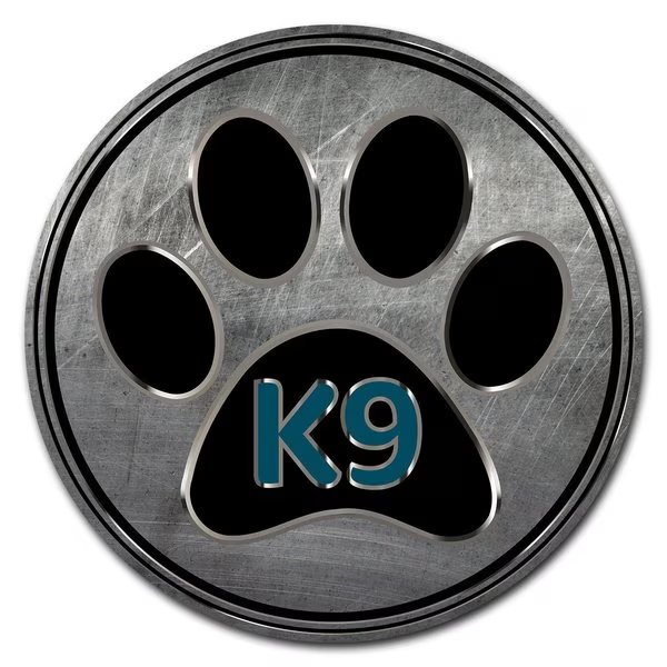 Paw Circle Vinyl Laminated Decal, Signmission, Mfr#: D-48-CIR-Paw k9